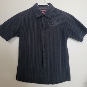 Black Striped Boy's Shirt Size Medium